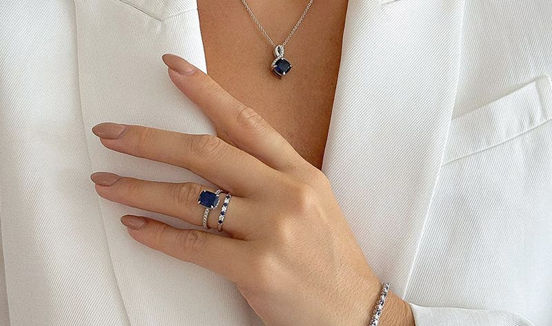 Solitaire Ring + Stackable Rings