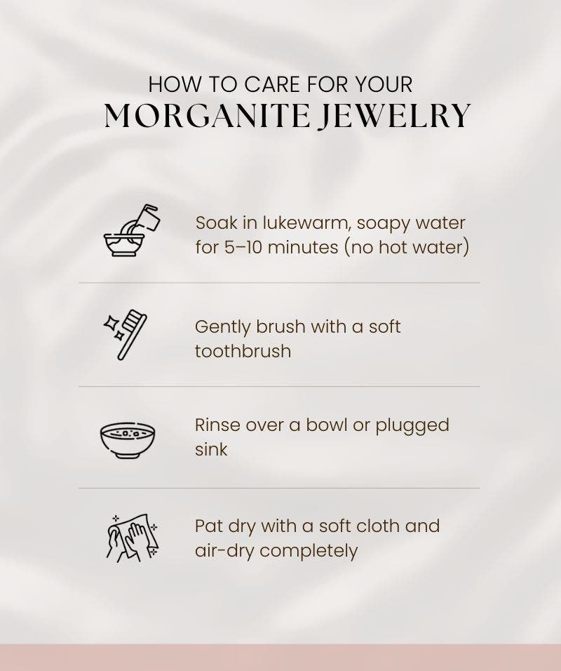 care guide for Morganite Jewelry